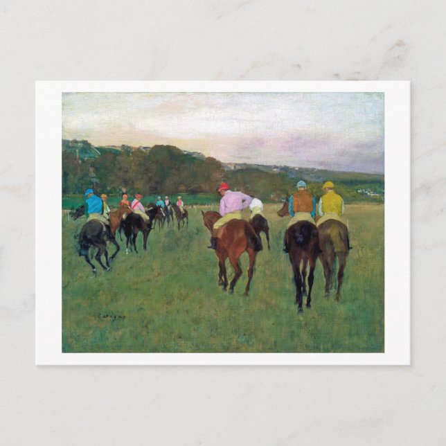 Longchamp Race Horse, Edgar Degas Postcard (Front)