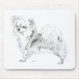 Longcoat chihuahua - standing mouse mat