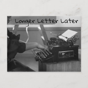 Longer Letter Later Vintage Typewrier Postcard