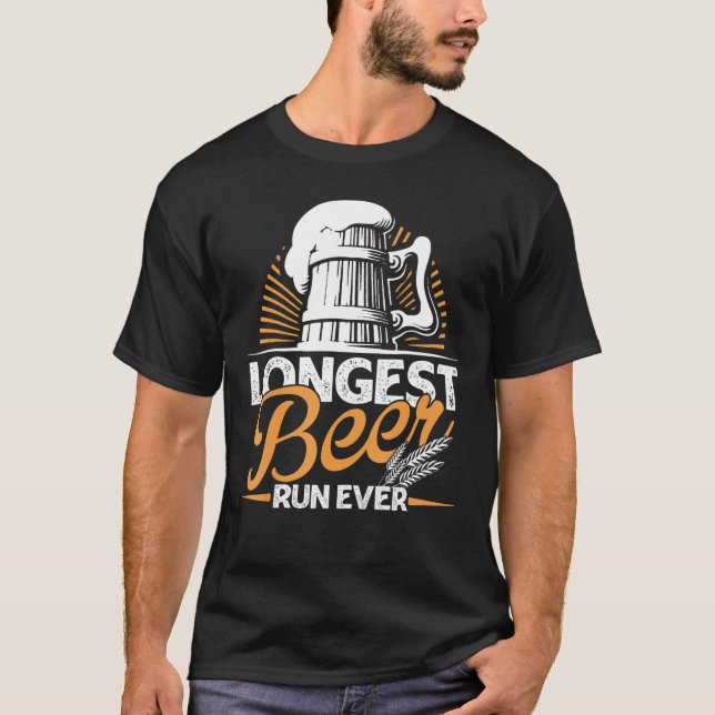 Longest Beer Run Ever Running T-Shirt (Front)