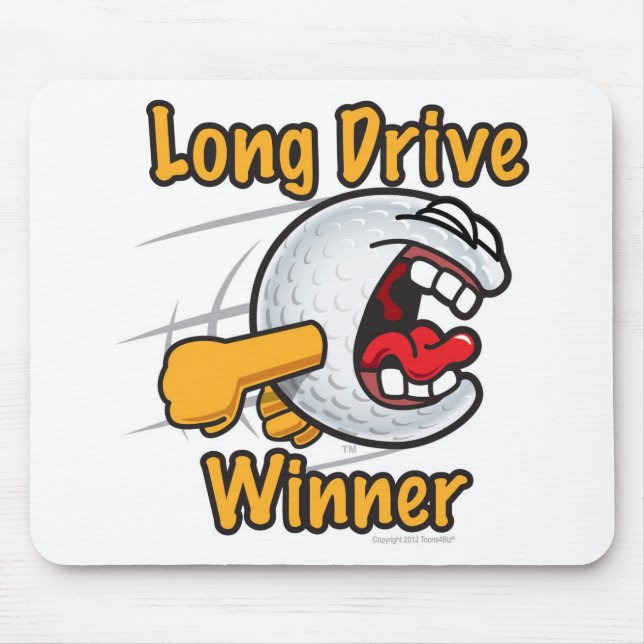 Longest Drive Winner Hole Prize Golf Tournament Mouse Mat (Front)