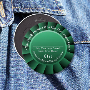 Longest Foot Size Family Reunion Awards 6 Cm Round Badge