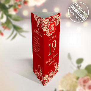 Longevity Birthday 3 in 1 Table Number Poster