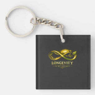 Longevity Is My Legacy - Golden Infinity Health & Key Ring