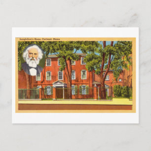 Longfellow's Home in Portland, Maine, Vintage Postcard