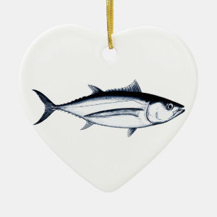 Longfin Albacore Tuna Logo Ceramic Tree Decoration