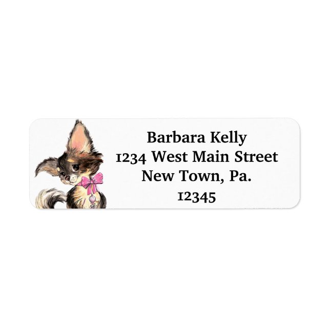 Longhair Chihuahua Return Address (Front)