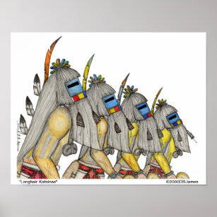 Hopi Kachina Art Wall Decor Zazzle Co Uk