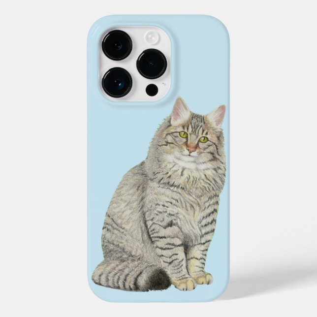 Longhair Tabby Cat Case-Mate iPhone Case (Back)