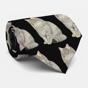 Longhair Tabby Cat Tie
