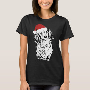 Longhaired Dachshund Christmas Santa Hat T-Shirt