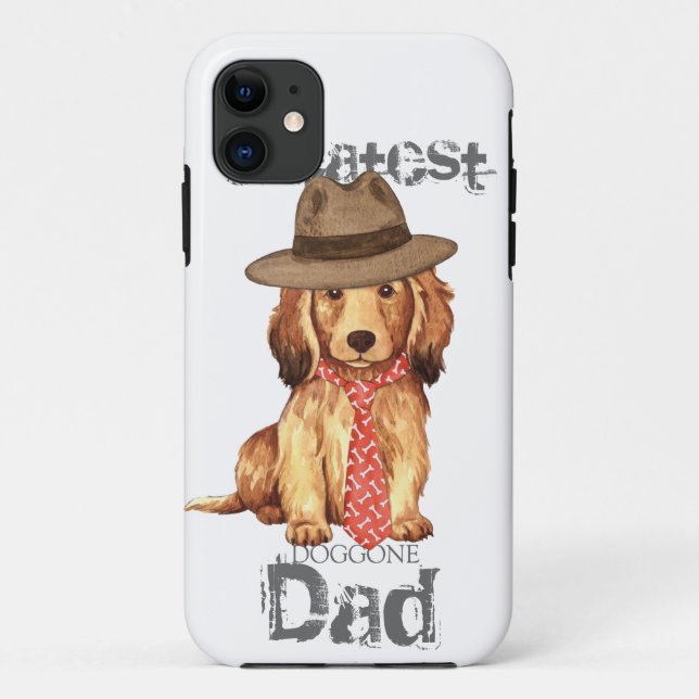 Longhaired Dachshund Dad Case-Mate iPhone Case (Back)