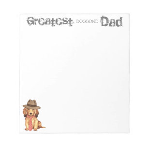 Longhaired Dachshund Dad Notepad