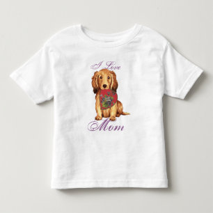 Longhaired Dachshund Heart Mum Toddler T-Shirt