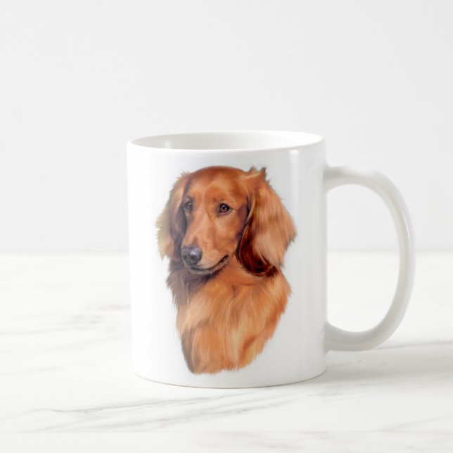 Longhaired Dachshund mug (Right)