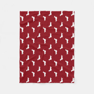 Longhaired Dachshund Silhouettes Wiener Dogs Fleece Blanket