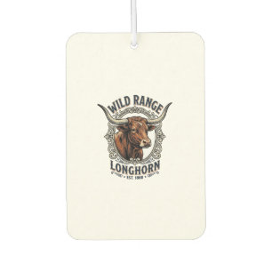 Longhorn Bull Graphic Vintage Engraving Western Ar Car Air Freshener