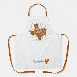 Longhorn Burnt Orange Home Sweet Home Texas Apron