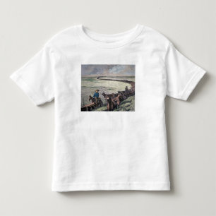 Longhorn cattle drive from Texas to Abilene, Kansa Toddler T-Shirt