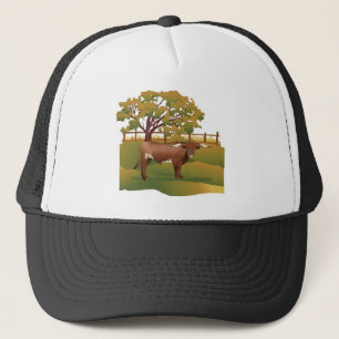 Longhorn Cattle on the Ranch Trucker Hat