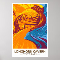 Longhorn Cavern State Park Texas Vintage
