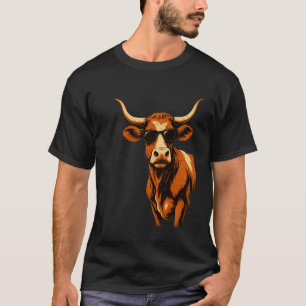 Longhorn Cow Lover Cool Cow Longhorn Cow T-Shirt