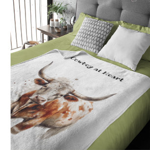 Longhorn Legacy, custom   Fleece Blanket