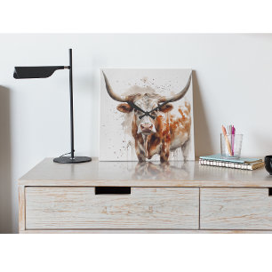 Longhorn Legacy Square Wall Clock