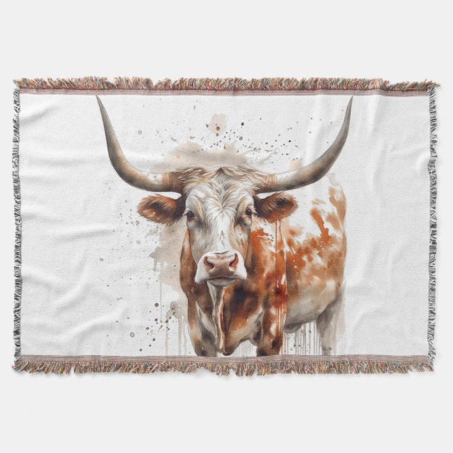 Longhorn Legacy Throw Blanket (Front)