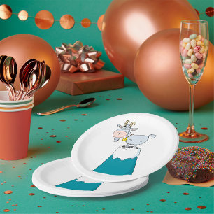 Longhorn Mountain Goat Paper Plate