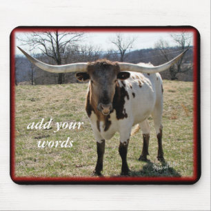 Longhorn Mousepad-customise Mouse Mat