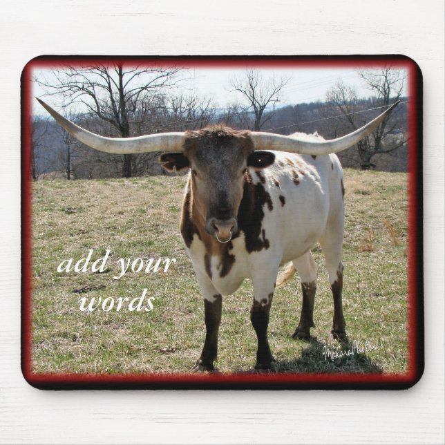 Longhorn Mousepad-customise Mouse Mat (Front)