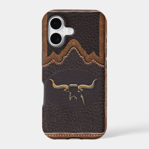 Longhorn Photo Faux Leather Tough iPhone 5/5S