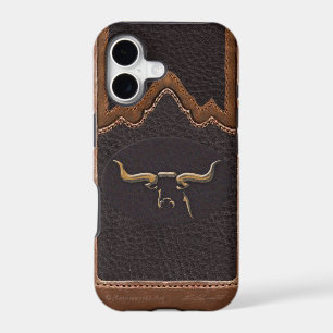 Longhorn Photo Sim Leather iPhone5 Case