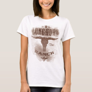 Longhorn Ranch Texas Brown & Tan T-Shirt