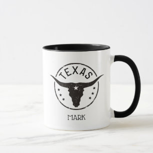 Longhorn Silhouette Texas Mug