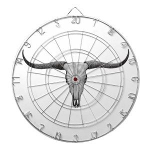 Longhorn Skull Dartboard