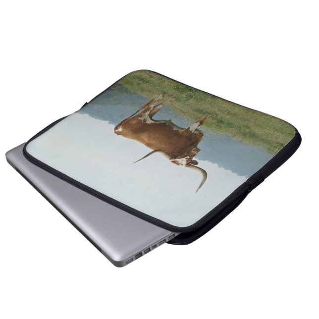 Longhorn Steer Laptop Sleeve- customise Laptop Sleeve (Front Bottom)