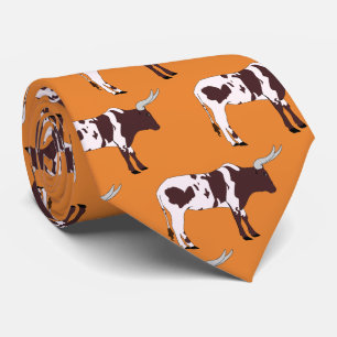 Longhorn Steer Team Mascot Football Necktie
