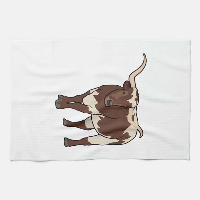 Longhorn Tea Towel (Horizontal)