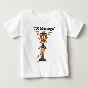Longhorn TX Message Baby T-Shirt