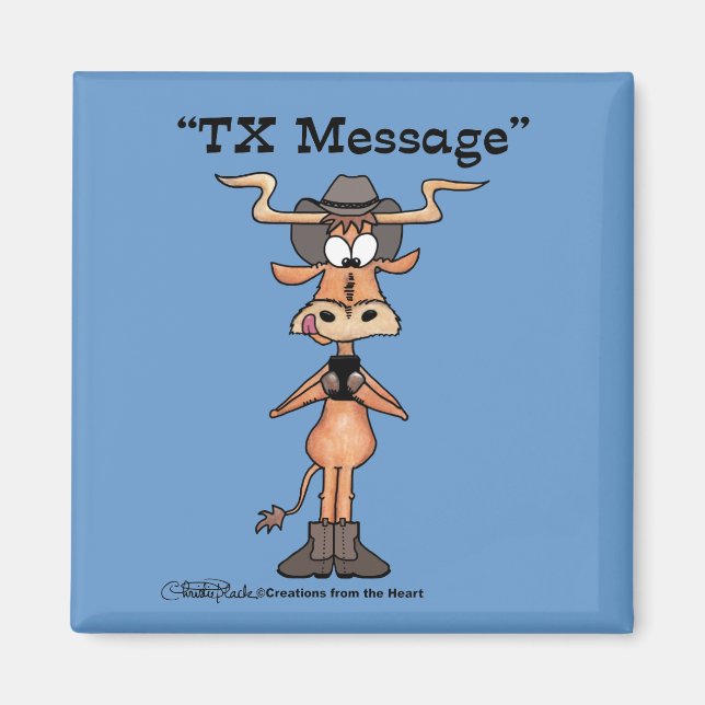 Longhorn TX Message Magnet (Front)