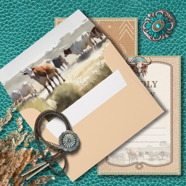 Longhorn Western Reply Card Envelope (Creator Uploaded)