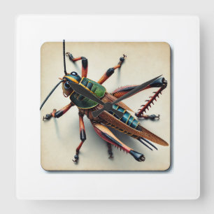 Longhorned Grasshopper Katydid 160724IREF102 - Wat Square Wall Clock
