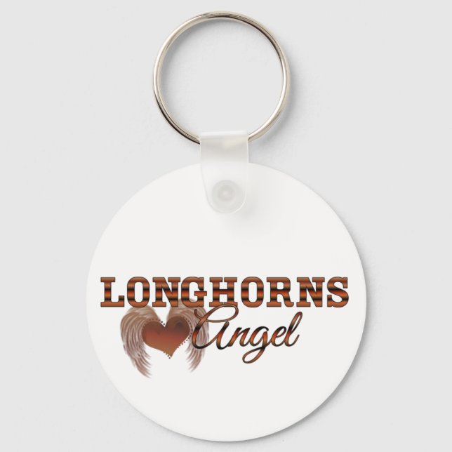 Longhorns Angel Key Ring (Front)