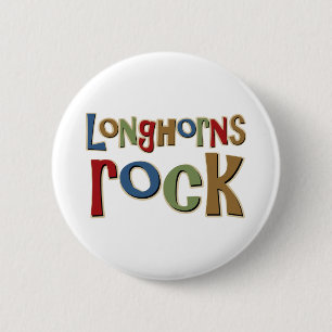 Longhorns Rock 6 Cm Round Badge