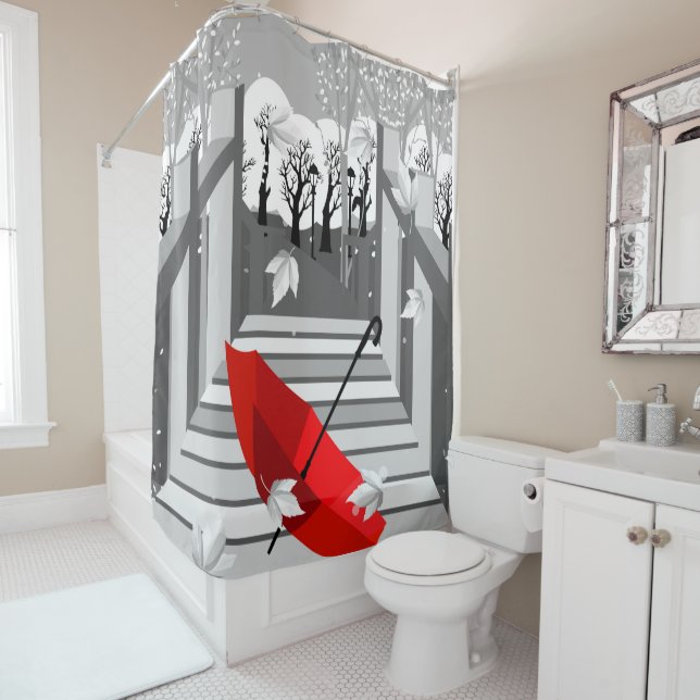 Longing for winter shower curtain (In Situ)