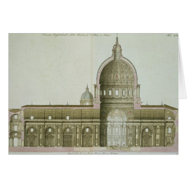 Longitudinal Cross-Section of St. Peter's in Rome, (Front Horizontal)