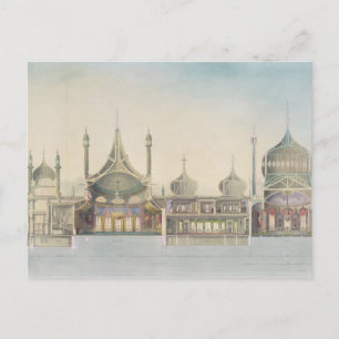 Longitudinal Section (L to R) Organ, Music Room, G Postcard