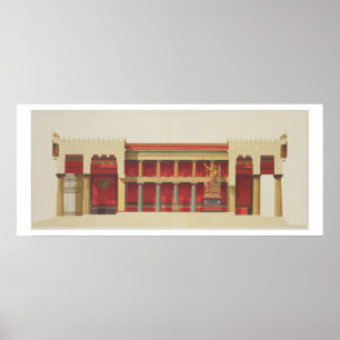 Longitudinal section of the Temple of Jupiter at A Poster